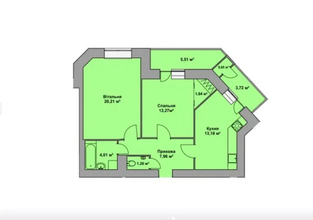 Продаж 2к квартири, 70 кв.м, вул. Довженка Ternopil' - photo 7