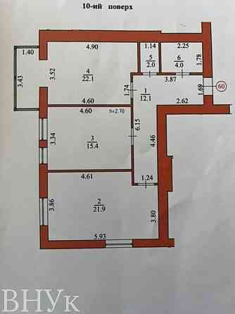 Продаж Квартира 2-кімнатна, 10/10 поверх на Привокзальна Луцьк