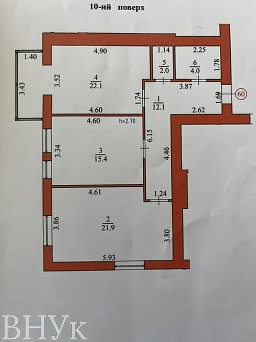 Продаж Квартира 2-кімнатна, 10/10 поверх на Привокзальна Луцьк - фото 2