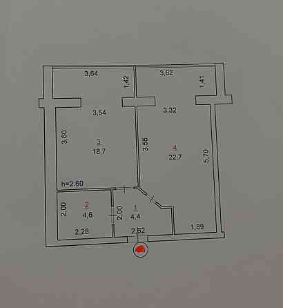 Продаж 1к Квартира 51 кв.м Євгенія Рихліка 15 Zhytomyr