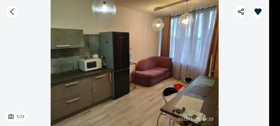 1-room apartment for rent at Akhmatovoy 32/18 Poznyaki. Видовая. light warm Kiev