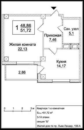Продаж Квартира 1-кімнатна, 10/15 поверх на вул. Лева Ландау Харків