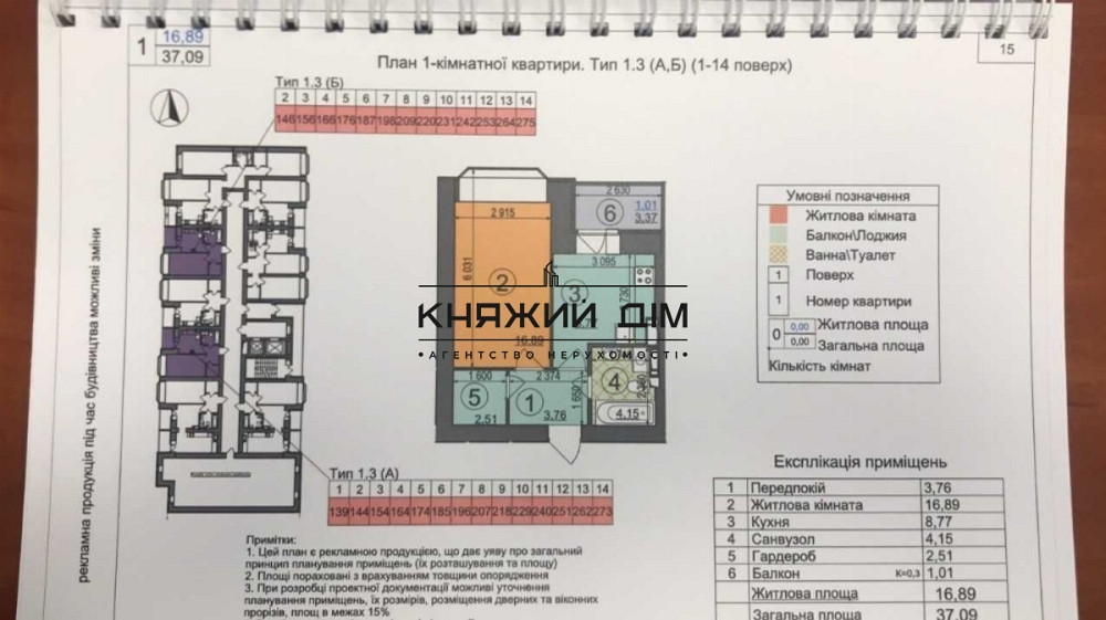 Переуступка! Продажа 1 к.кв. в ЖК Чарівне місто, м. Красный хутор. № 21137496 Київ - фото 2
