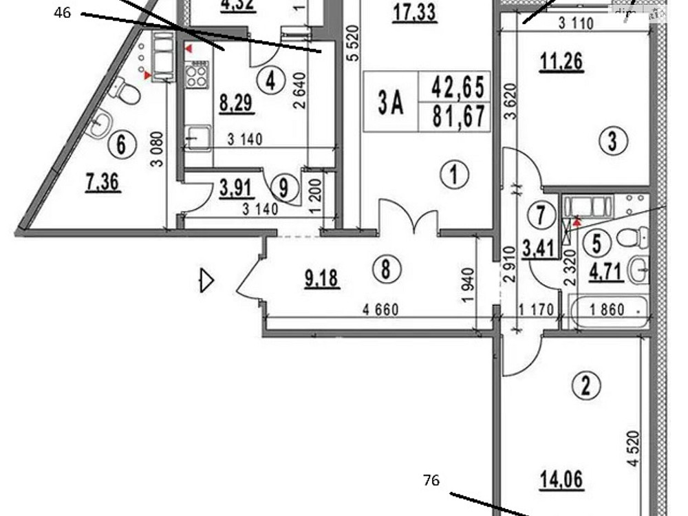 Продаж Квартира 3-кімнатна, 23/24 поверх на Юлії Здановської вул., д. 83Г Київ - фото 13