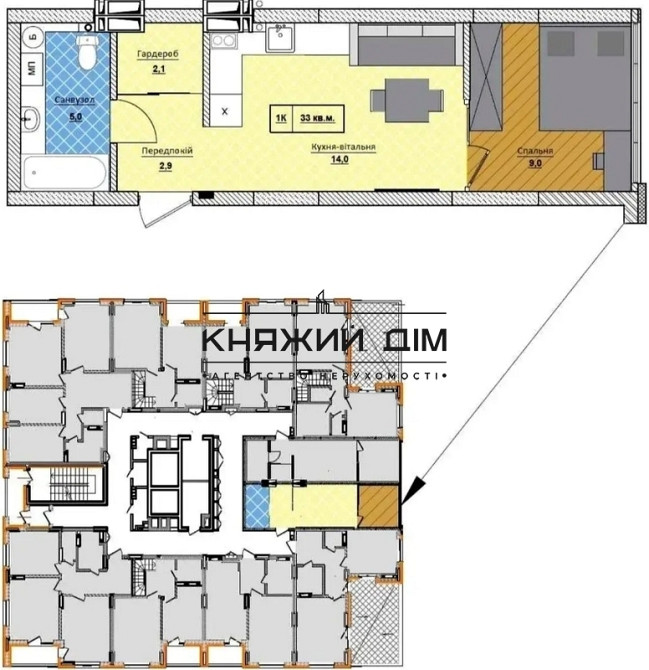 Продаж Квартира 1-кімнатна, 17/17 поверх на вул. Марії Приймаченко Вишнёвое - изображение 14