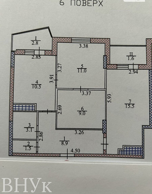 Продаж Квартира 3-кімнатна, 6/11 поверх на Тролейбусна Тернопіль - фото 11