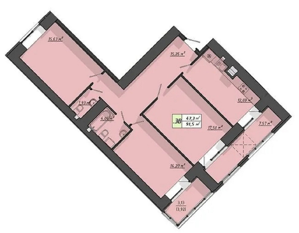 Продаж Квартира 3-кімнатна, 5/10 поверх на Львівська вул., 29 Тернопіль - фото 13