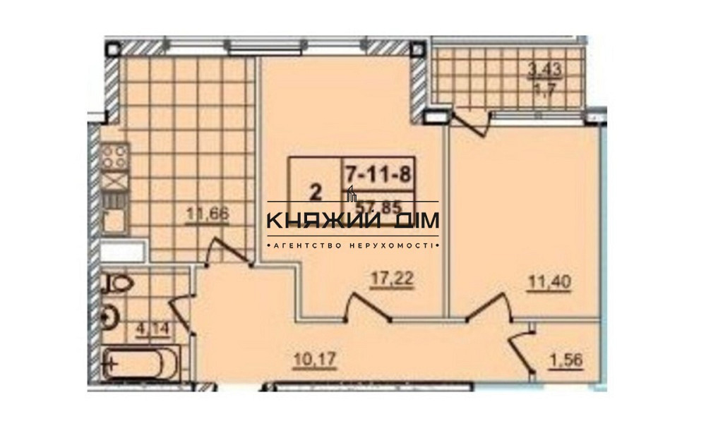 БЕЗ КОМИССИИ!!! Продажа 2-х к.кв. в новом ЖК 52 Жемчужина. № 21118299 Київ - фото 8