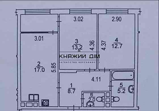 Продаж 2-кім. квартири без ремонту у ЖК Seven. Код об'єкту:21145480 Київ