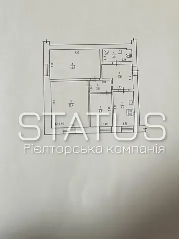 Продаж 2к Квартира 43.3 кв.м вул. Стрітенська 44 Полтава - фото 5