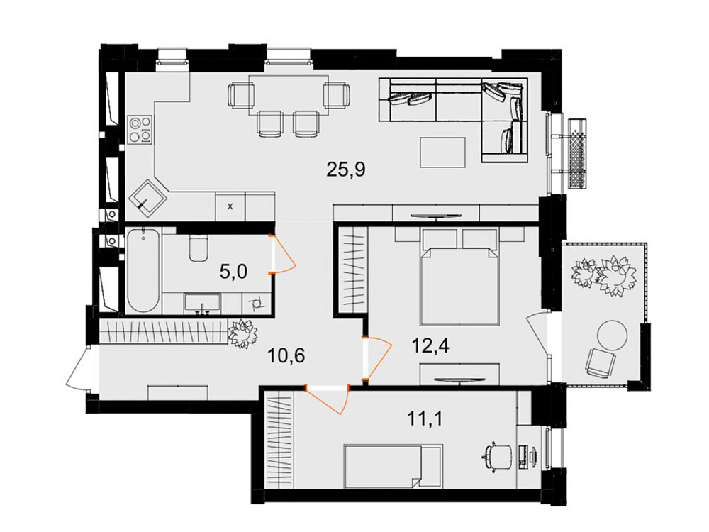 Продаж Квартира 2-кімнатна, 4/20 поверх на Цегельний Вінниця - фото 1