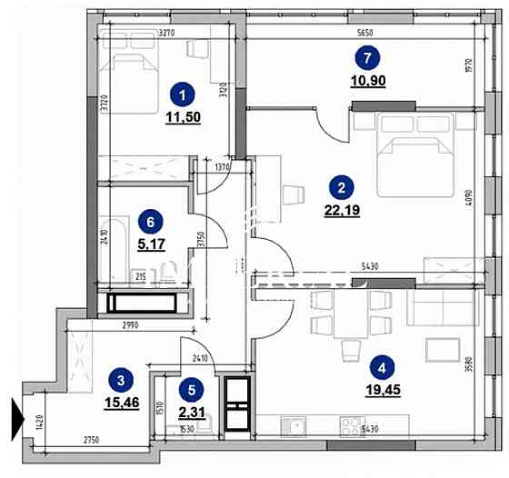 Продаж Квартира 1-кімнатна, 18/26 поверх на вул. Андрія Верхогляда Kiev