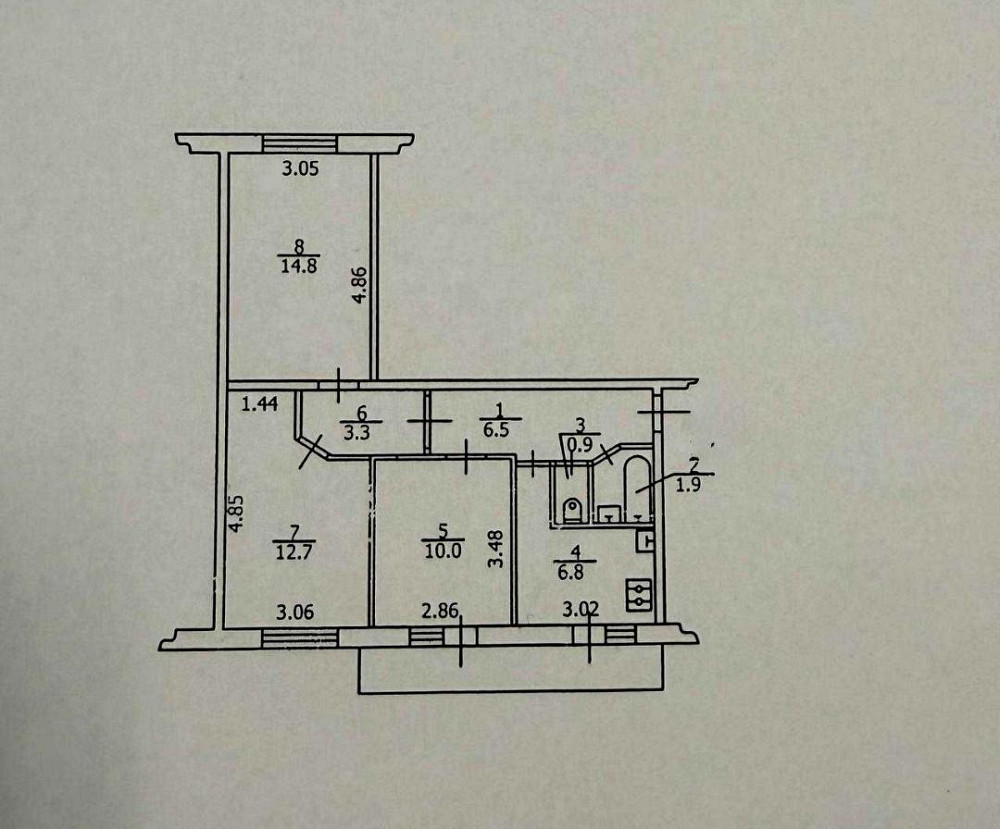 Продаж Квартира 3-кімнатна, 9/9 поверх на Архипенко Александра вул., д. 10 Киев - изображение 9