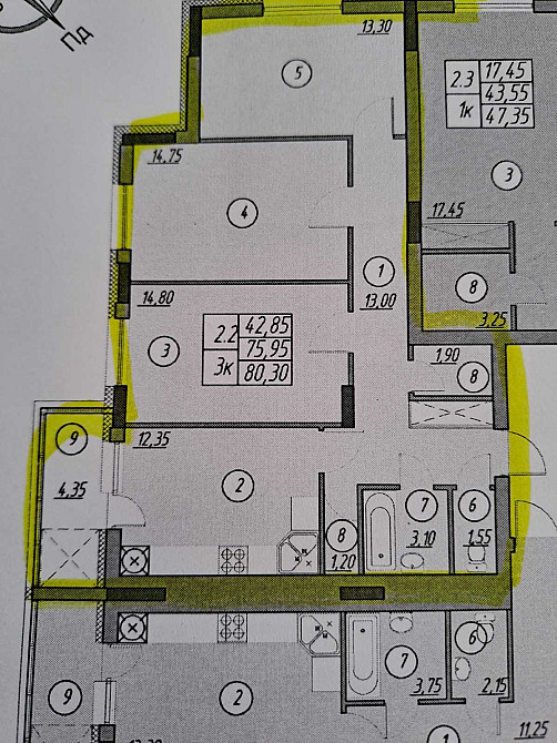 Продаж 3к квартири по вул. Тролейбусна, масив Дружба. Тернопіль - фото 8