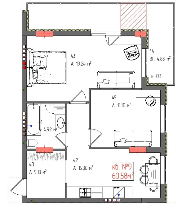 Продаж 2к Квартира 61 кв.м Загорська 168 Ужгород - фото 19