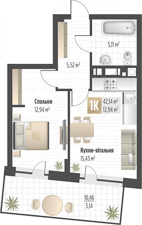 Продаж 1К квартири — Орлика Пилипа Львів - фото 6