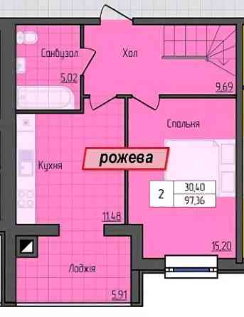 Продаж Квартира 3-кімнатна, 9/10 поверх на вул. Домбровського Zhytomyr