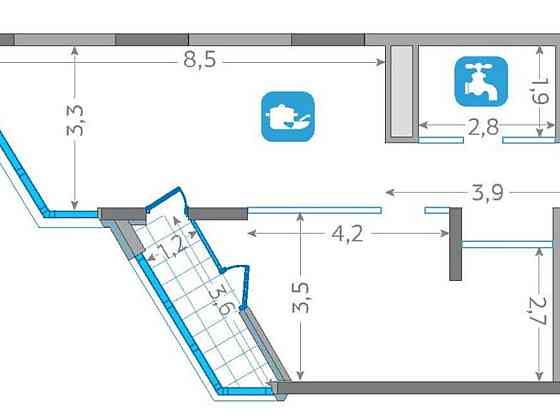 Продаж Квартира 2-кімнатна, 24/26 поверх на Зарічна, 1 Київ