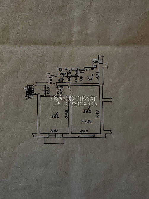 Продаж Квартира 2-кімнатна, 4/4 поверх на вул. Дарвіна Харьков - изображение 12