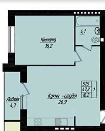 Продаж 1к квартири 52 кв. м на вул. Тернопільська Тернопіль