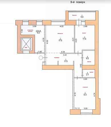 Продаж 2к квартири 67.6 кв. м на просп. Бандери Степана Ternopil'