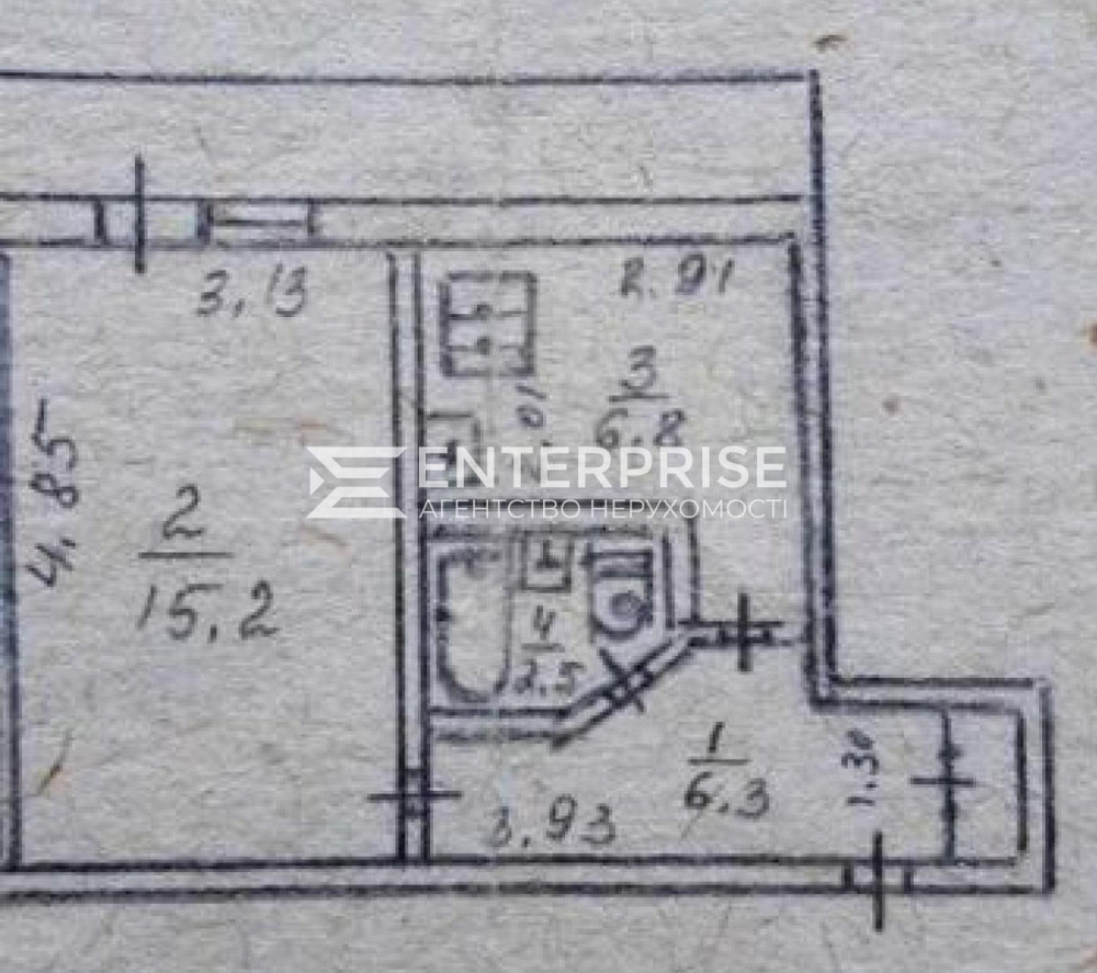 Продаж 1к Квартира 33 кв.м Победы вул. Kiev - photo 2