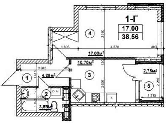 Продаж Квартира 1-кімнатна, 15/26 поверх на Причальная, 11 Київ