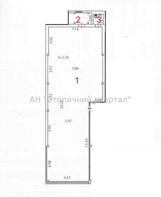 Оренда торгове приміщення на Героїв Дніпра вул., 43Д приміщень - 2, поверх - 1/2 Kiev - photo 3