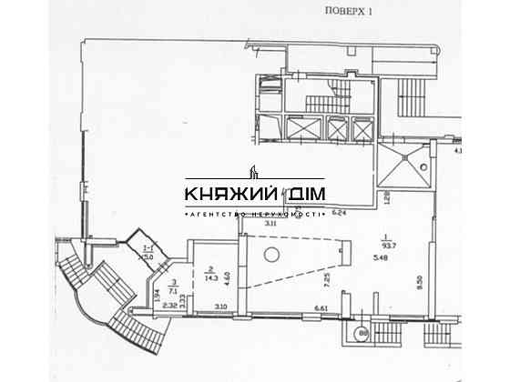 Оренда офісне приміщення на Предславинская ул. поверх - 1 Київ