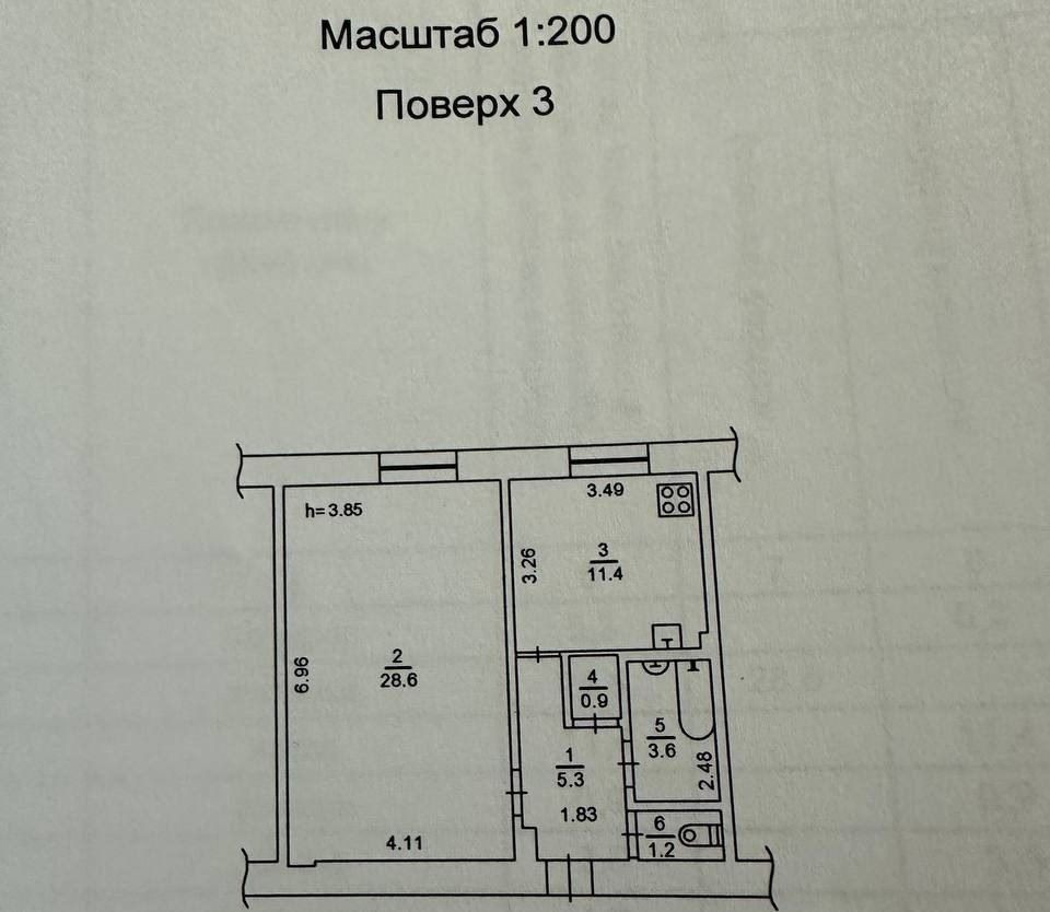 Продаж Квартира 1-кімнатна, 3/7 поверх на Сечевых Стрельцов вул., д. 12 Киев - изображение 3