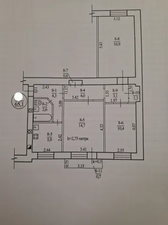 Продаж 3к Квартира 65 кв.м Володимира Антоновича 52 Дніпро