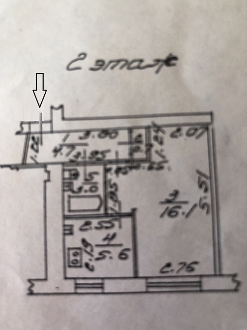 1-комнатная квартира на Черёмушках, 2 этаж Одеса - фото 9