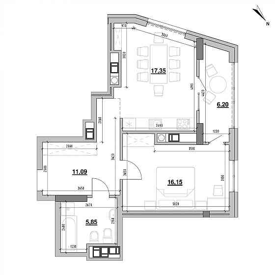 Продаж Квартира 1-кімнатна, 3/5 поверх на вул. Ярославенка Я. L'viv