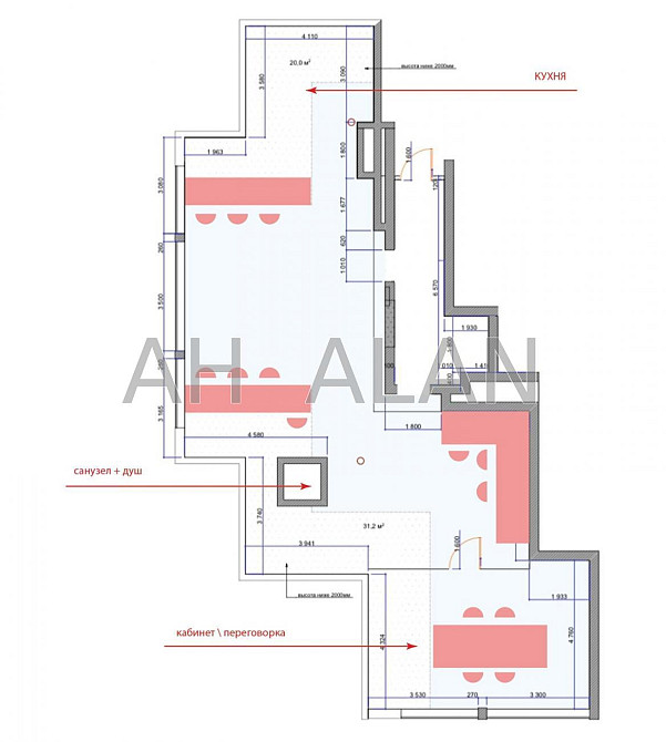 Оренда офісне приміщення на Григоренка Петра пр-т, 20 приміщень - 2, поверх - 25/25 Київ - фото 14