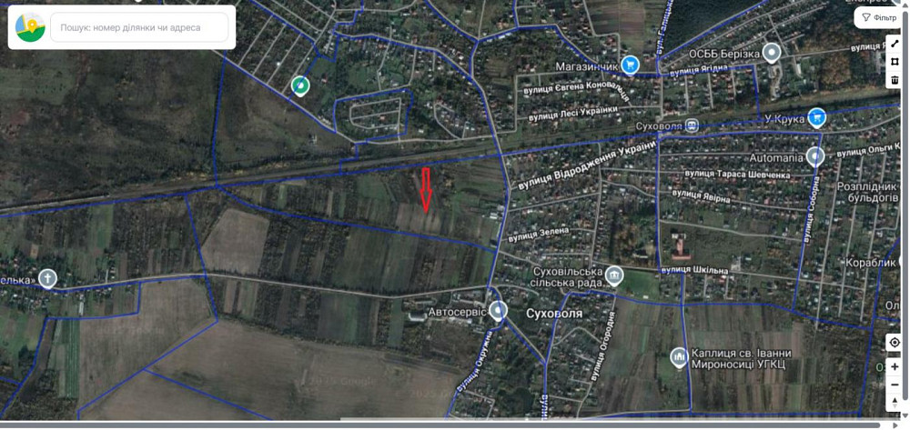 Продаж земельної ділянки 29 соток на вул. Зелена Суховоля (Володарсько-волинський район) - фото 1