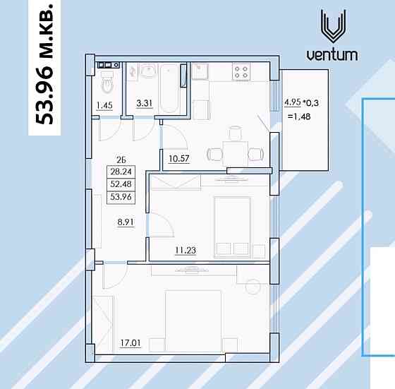 Продаж Квартира 2-кімнатна на ул. Академика Сахарова, 11 Крижановка (Коминтернивський район)