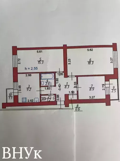 Продаж Квартира 3-кімнатна, 1/5 поверх на Кравчука Луцьк - фото 14