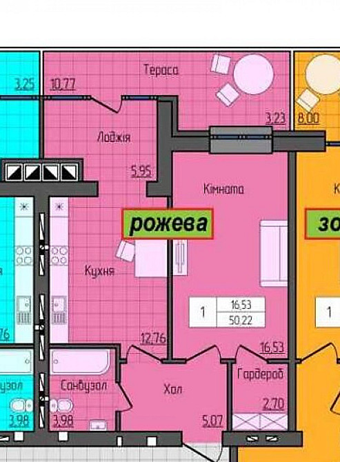 Продаж Квартира 1-кімнатна, 14/14 поверх на вул. Домбровського Житомир - фото 7