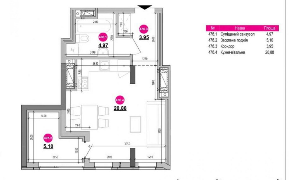 Продаж Квартира 1-кімнатна, 10/10 поверх на вул. Хмельницького Богдана Львів - фото 2