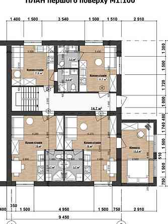 Продаж Квартира 1-кімнатна, 1/3 поверх на братів котенків Vinnytsya