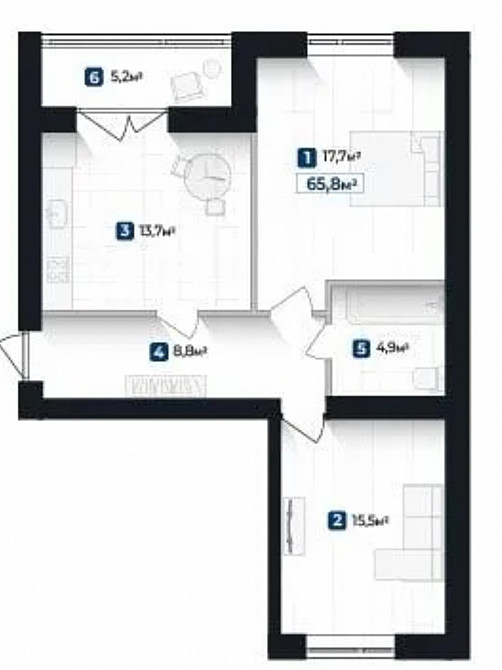 Продаж Квартира 2-кімнатна, 10/10 поверх на вул. Довженка О. Івано-Франківськ - фото 4