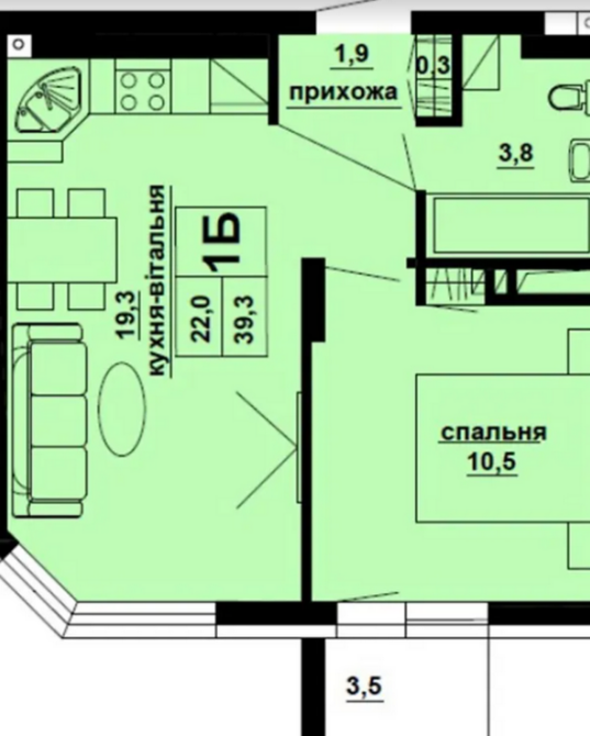 Продаж 1к квартири 41.2 кв. м на вул. Микулинецька Тернопіль - фото 1