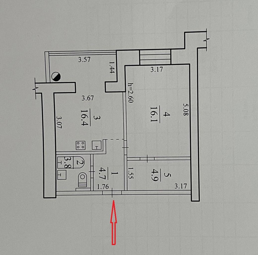 Продаж Квартира 1-кімнатна, 11/12 поверх на Победы наб., 44 Дніпро - фото 18