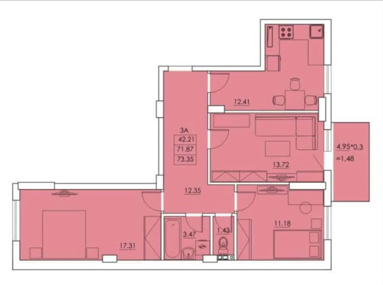 Продам нову 3-х кімнатну квартиру в ЖК "Вентум" (вул.Сахарова), Є-оселя Крижанівка (Комінтернівський район) - фото 14