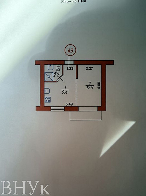 Продаж Квартира 1-кімнатна, 3/5 поверх Луцьк - фото 4