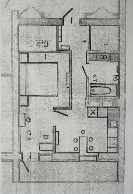 Продаж Квартира 1-кімнатна, 2/16 поверх на вул. Героїв Праці Харків - фото 3