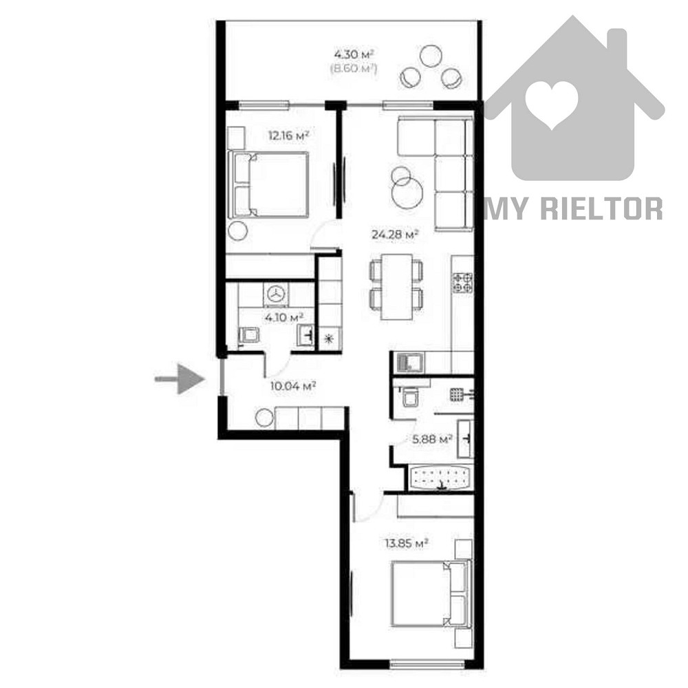 Продаж двокімнатної квартири ЖК Park Land Uzhhorod - photo 16