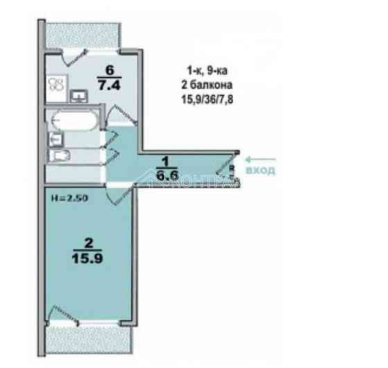 Продаж Квартира 1-кімнатна, 8/9 поверх на вул. Валентинівська Харків