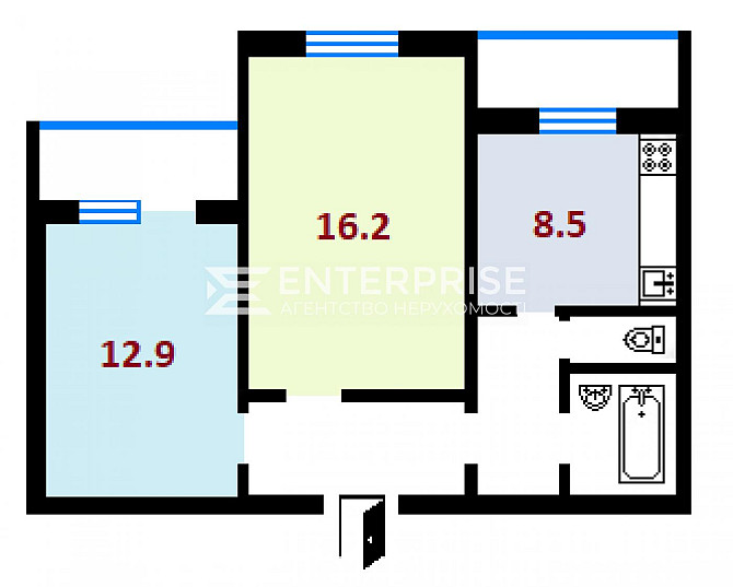 Продаж 2к Квартира 55.4 кв.м Рональда Рейгана вул. Kiev - photo 1