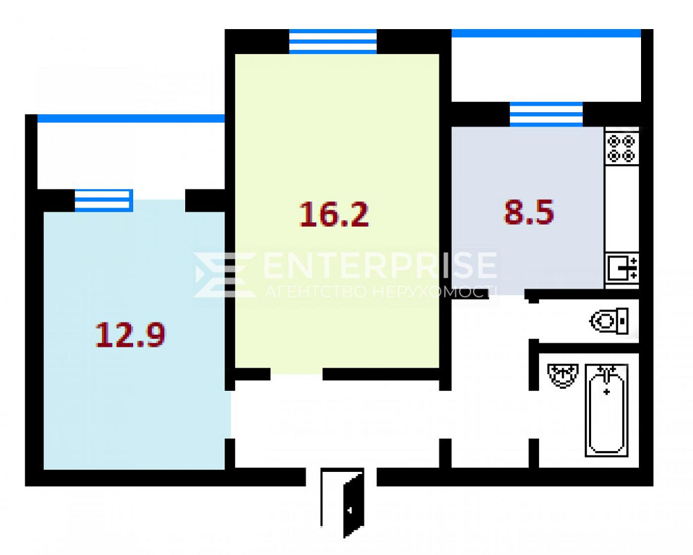 Продаж 2к Квартира 55.4 кв.м Рональда Рейгана вул. Київ - фото 1